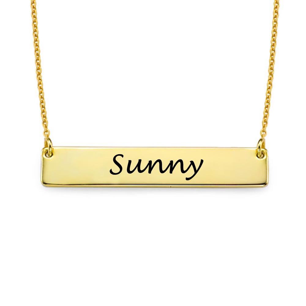 Custom Text Titanium Steel Pendant Necklace, Laser Engraved