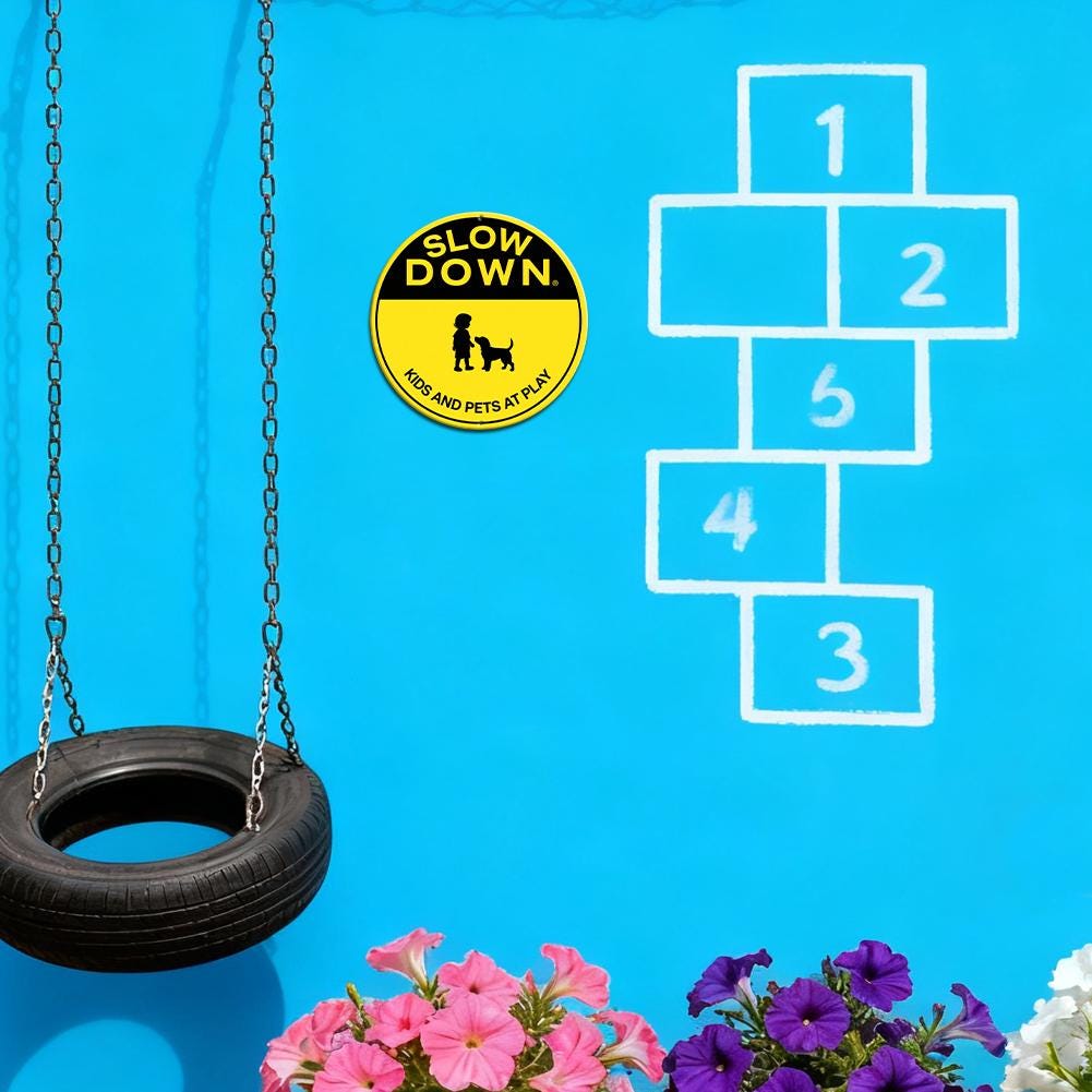 Round Metal Sign White With Colorful Floral Design And Happy Place Text For Home Decor Wall Art