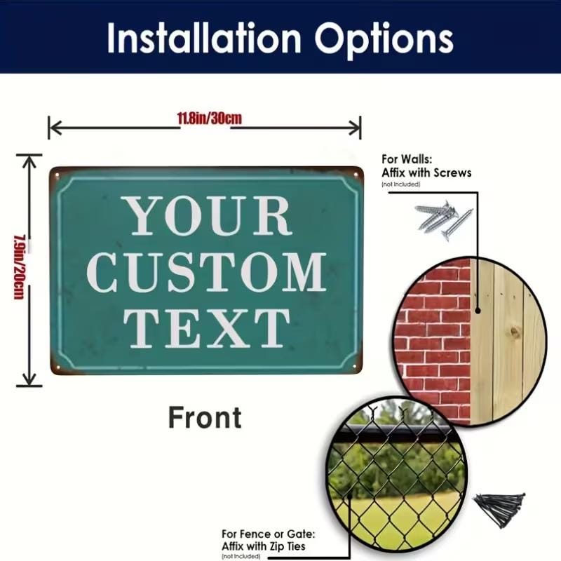 Personalized Metal Wall Art, Custom Photo Tin Sign, Vintage Home Decor, Flat 2D Print, The Gift for Christmas Teacher Couples