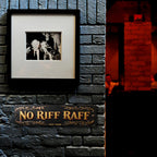 Metallschild „No Riff Raff“ | Bar- & Kneipendekoration