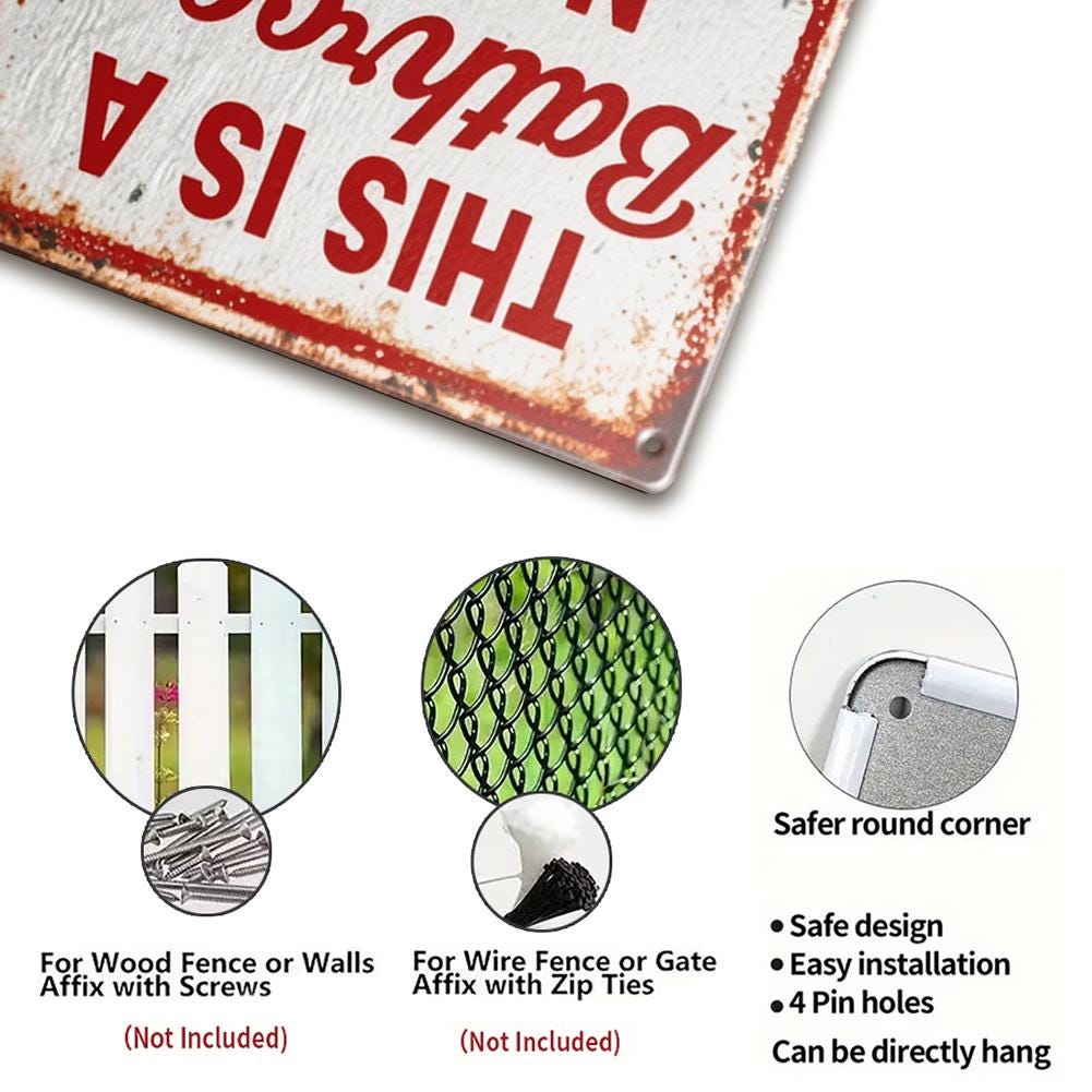 Funny Bathroom Not an Internet Cafe Metal Sign, Shit and Split Toilet Paper Wall Decor for Restroom