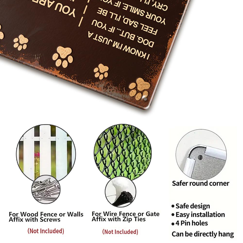 Dog Quote Metal Sign, You Are My Sanity Happiness Therapist Best Friend, Rustic Dog Lover Wall Decor Gift