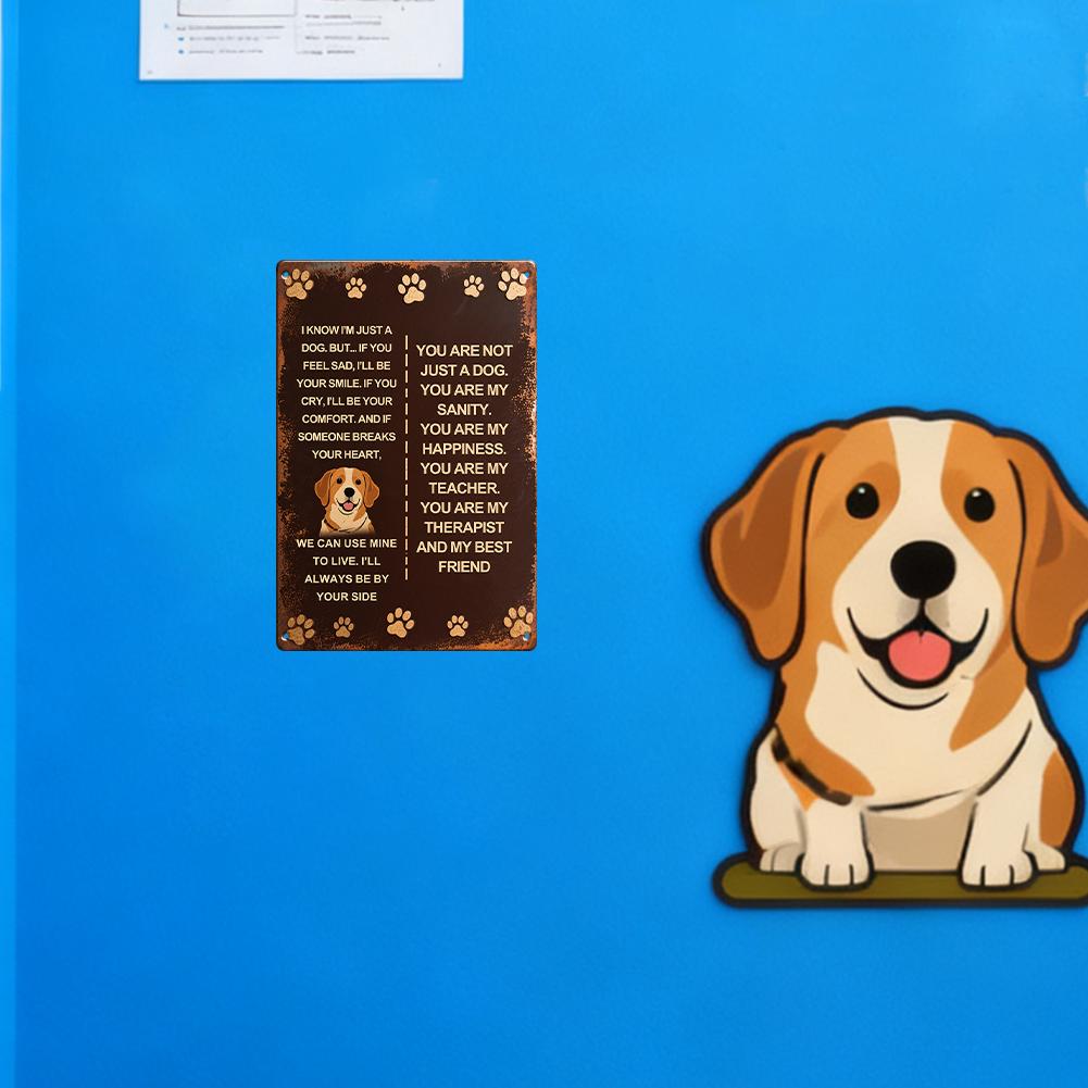 Dog Quote Metal Sign, You Are My Sanity Happiness Therapist Best Friend, Rustic Dog Lover Wall Decor Gift