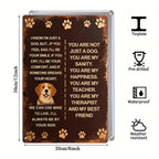 Panneau métallique "Citation Chien, Tu es ma santé mentale, mon bonheur, mon thérapeute, mon meilleur ami" - Style rustique pour amoureux des chiens…