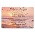 Lord's Prayer Metal Sign, Christian Scripture Wall Art, Beach Sunset Religious Home Decor Plaque