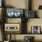 Kassette Blechschild „Make Good Choices“, Retro 80er Jahre Musik Inspiration „Life Has No Rewind“…