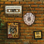 Kassette Blechschild „Make Good Choices“, Retro 80er Jahre Musik Inspiration „Life Has No Rewind“…