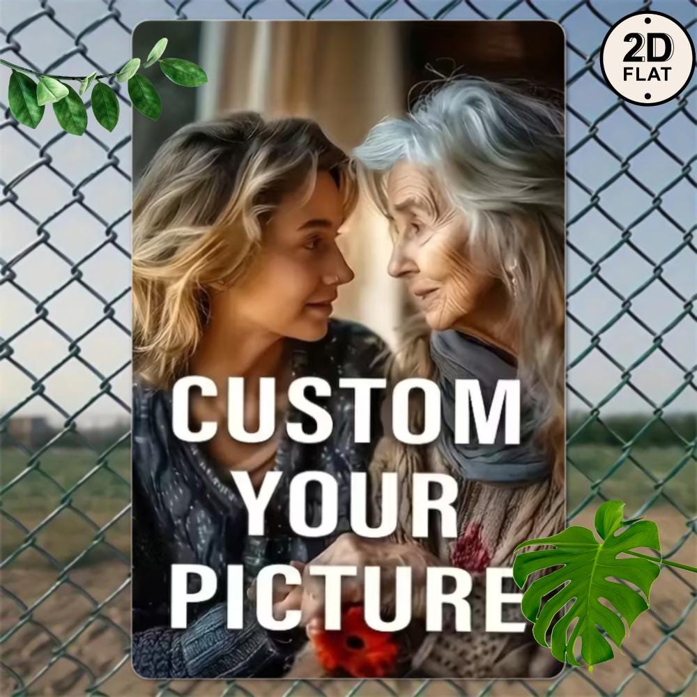 Personalized Metal Wall Art - Custom Photo Tin Sign for Vintage Home Decor and Unique Gifts