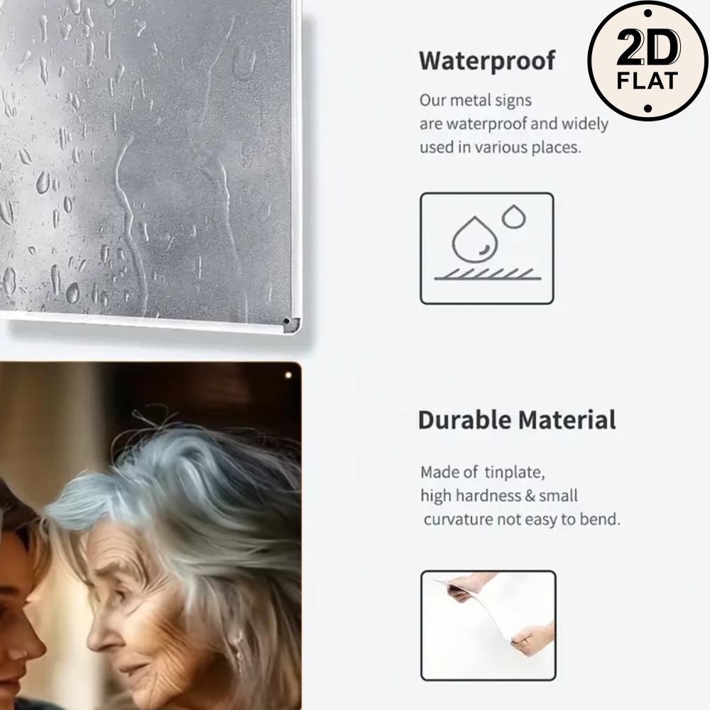 Personalized Metal Wall Art - Custom Photo Tin Sign for Vintage Home Decor and Unique Gifts