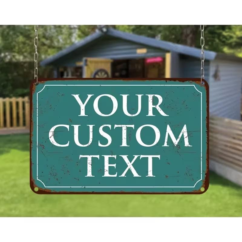 Personalized Metal Wall Art, Custom Photo Tin Sign, Vintage Home Decor, Flat 2D Print, The Gift for Christmas Teacher Couples