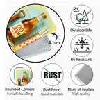 Enseigne métallique vintage pour soda avec décapsuleur, art « Taste Of Memory » jaune rétro…