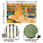 Vintage Pin-Up Bad Metallschild, Sexy Retro-Mädchen Wanddekoration, Champagner Badezimmer Kunst…