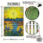 Psalmen 118 | 24 Metallblechschild, Christlicher Bibelvers Wanddeko, Sonnenkreuz Berg Ru…