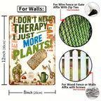 I Don’t Need Therapy I Just Need More Plants Panneau en étain Décoration murale amusante pour le jardinage, Plante…