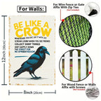 Be Like A Crow Lustiges Blechschild, Krähen Regeln Wanddekoration, Rabenvogel Liebhaber Geschenk, Skurriler Humor…