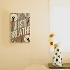Just Breathe Rustikales inspirierendes BlechschildFarmhouse Badezimmer Schlafzimmer Wanddekoration, beruhigend…