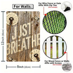 Just Breathe Rustikales inspirierendes BlechschildFarmhouse Badezimmer Schlafzimmer Wanddekoration, beruhigend…