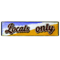 Vintage Blechschild „Locals Only“, Strandbar-Surf-Deko, Metallschild im Küsten-Reisemitbringsel-Stil…
