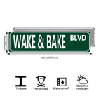 "Wake And Bake Blvd" Metallschild | Heimdekor