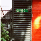 Panneau de rue Retro Green Quiubo Way | Décoration murale métallique style vintage pour la maison, le bureau, le gar…