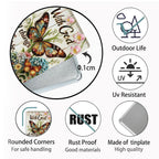 Avec Dieu tout est possible Plaque en étain, décoration murale florale papillon chrétien…