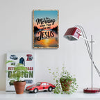 In the Morning When I Rise Give Me Jesus Metallschild, Christliche Wanddeko, Sonnenaufgang…