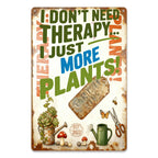 I Don’t Need Therapy I Just Need More Plants Panneau en étain Décoration murale amusante pour le jardinage, Plante…