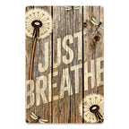 Just Breathe Rustikales inspirierendes BlechschildFarmhouse Badezimmer Schlafzimmer Wanddekoration, beruhigend…