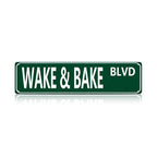 "Wake And Bake Blvd" Metallschild | Heimdekor