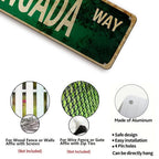 "A La Chingada Way" Green Metal Sign - Funny Latin Slang Wall Art for Home & Bar